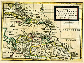 Spanish map of the Tierra Firme