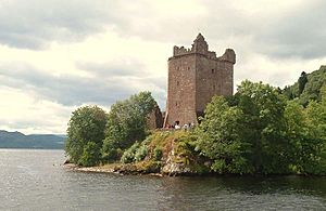 Urquhart Castle from Loch Ness Scotland