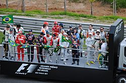 Drivers' parade at 2011 Brazilian Grand Prix