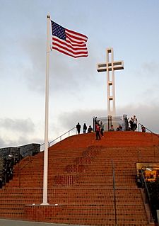 2019 Mt. Soledad National Veterans Memorial at dusk 4