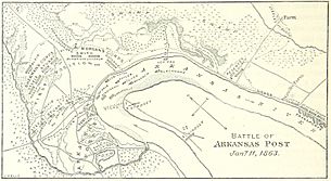 Battle of Arkansas Post map