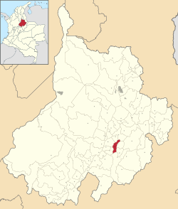 Location of the municipality and town of Paramo, Santander in the Santander  Department of Colombia.