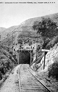 Entrance to the San Fernando Tunnel - Newhall Pass, circa 1900 (WVM231)