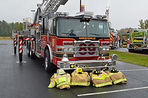 Fire engine in Harleysville, Pennsylvania