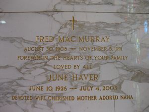 Fred MacMurray and June Haver's grave