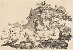 John Boyne, Shepherd with Dog and Sheep, 1806, NGA 33887