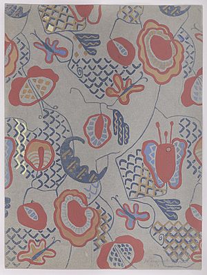 Marguerite Thompson Zorach. Semi-abstract Floral Design. 1919