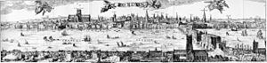 Panorama of London by Claes Van Visscher, 1616