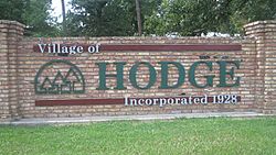 Hodge welcome sign