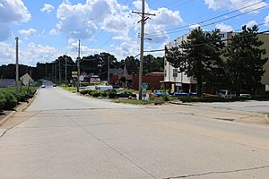 Street entering St. Ann, Missouri, July 2016