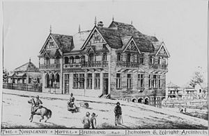 StateLibQld 1 391425 Architectural drawing of the Normanby Hotel, Brisbane