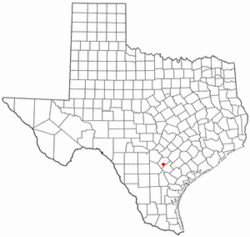 Location of Poth, Texas