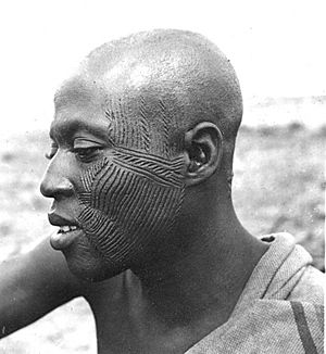 African scarification in the early 1940s (detailed)