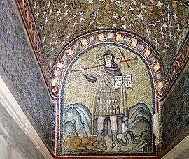 Christ treading the beasts - Chapel of Saint Andrew - Ravenna 2016