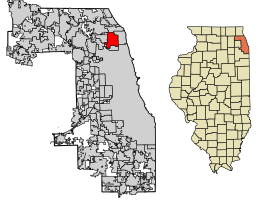 Location of Skokie in Cook County, Illinois
