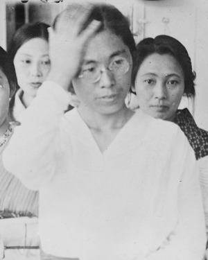 Ichikawa Fusae in 1920s Japan face detail, from- Miss Fusae Ichikawa LCCN2014714049 (cropped)