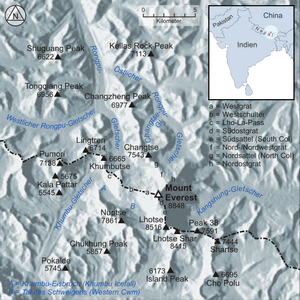 Karte Mount Everest