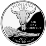 Montana quarter, reverse side, 2007