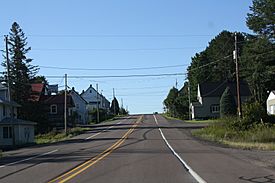 Looking south along M-26