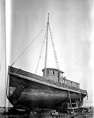 Ship POLAR BEAR on drydock at Nushagak, Alaska, 1917 (COBB 265)