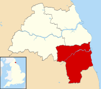 Sunderland shown within Tyne and Wear