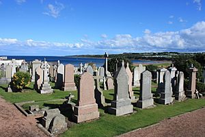 The Eastern Cemetery, St Andrews, looking south to the bay