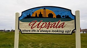 Upsala, Minnesota welcome sign