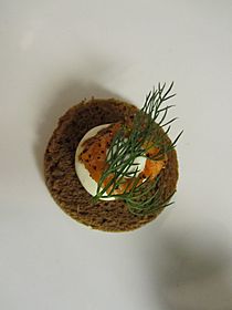 Wild salmon canape by Chef Kevin Doherty