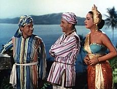 Bob Hope, Bing Crosby and Dorothy Lamour in Road to Bali