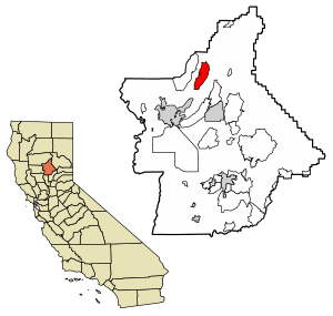 Location of Forest Ranch in Butte County, California.