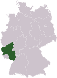 Position of the Rhineland-Palatinate within Germany
