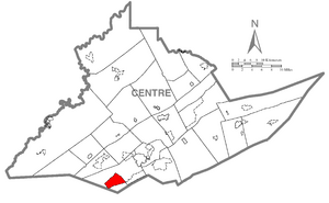 Location within Centre County