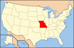 Missouri's location in the U.S.