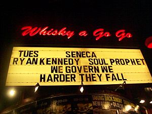 Marquee outside Whiskey a Go Go on the Sunset Strip, June 2, 2009