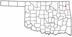 Location of Ketchum, Oklahoma