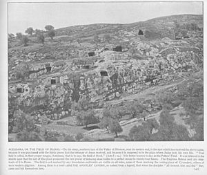 Outside of Jerusalem. Aceldama, or Field of Blood, 47.Holy land photographed. Daniel B. Shepp. 1894