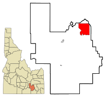 Location of Arbon Valley, Idaho