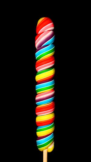 Rainbow-spiral lollipop
