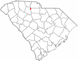 Location of Lockhart, South Carolina