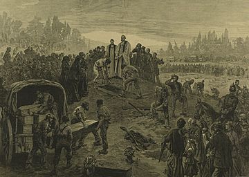 The great disaster on the Thames burial of the unknown dead at the Woolwich Cemetery, East Wickham