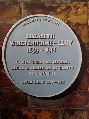 Blue plaque to Elizabeth Wolstenholme Elmy