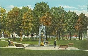 City Park & Fountain, Lewiston, ME