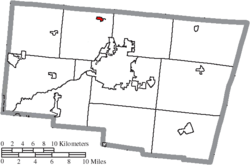 Location of Tremont City in Clark County