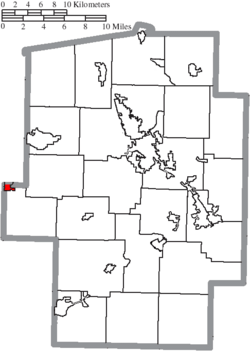 Location of Baltic in Tuscarawas County