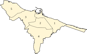 Municipalities of Bari with numbers