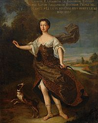 Posthumous Oil on canvas portrait of Louise Élisabeth de Bourbon (1693-1775)