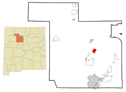 Location of Ponderosa, New Mexico