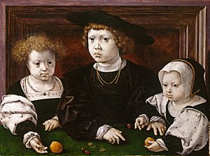 Three children of King Christian II of Denmark by Jan Gossaert (1526)
