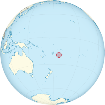 Location of the Kingdom of Tonga with present day borders shown.