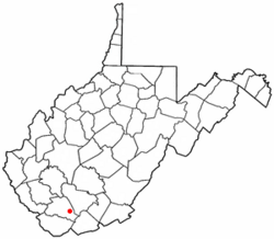 Location of Itmann, West Virginia